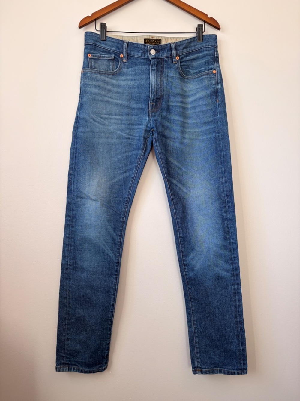 Belstaff Luxury Men's Slim Straight Leg Denim Jeans Size 32